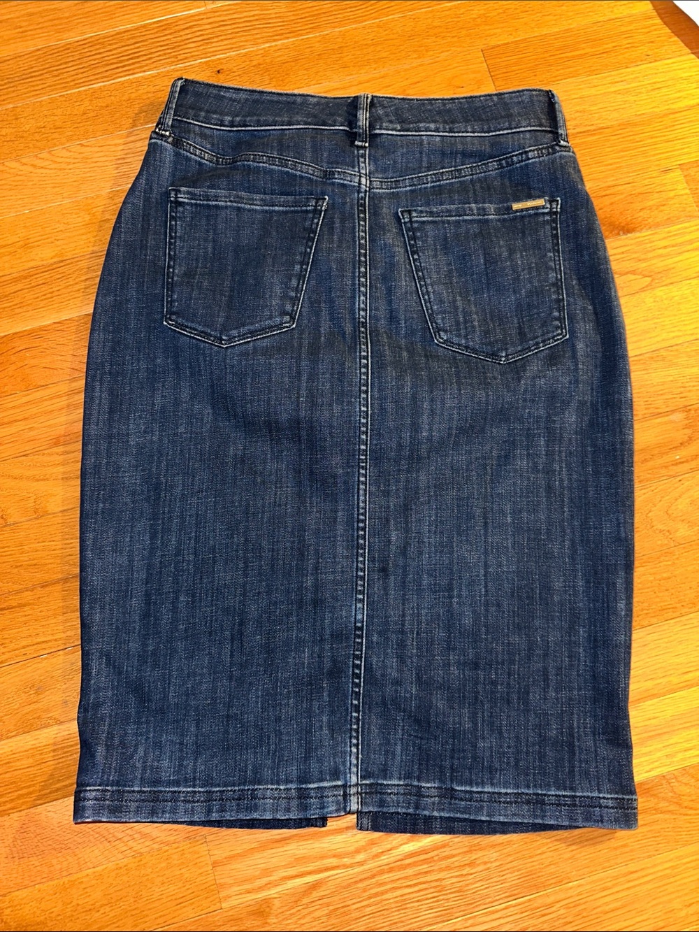 WHBM Denim Pencil Skirt - Picture 6 of 7